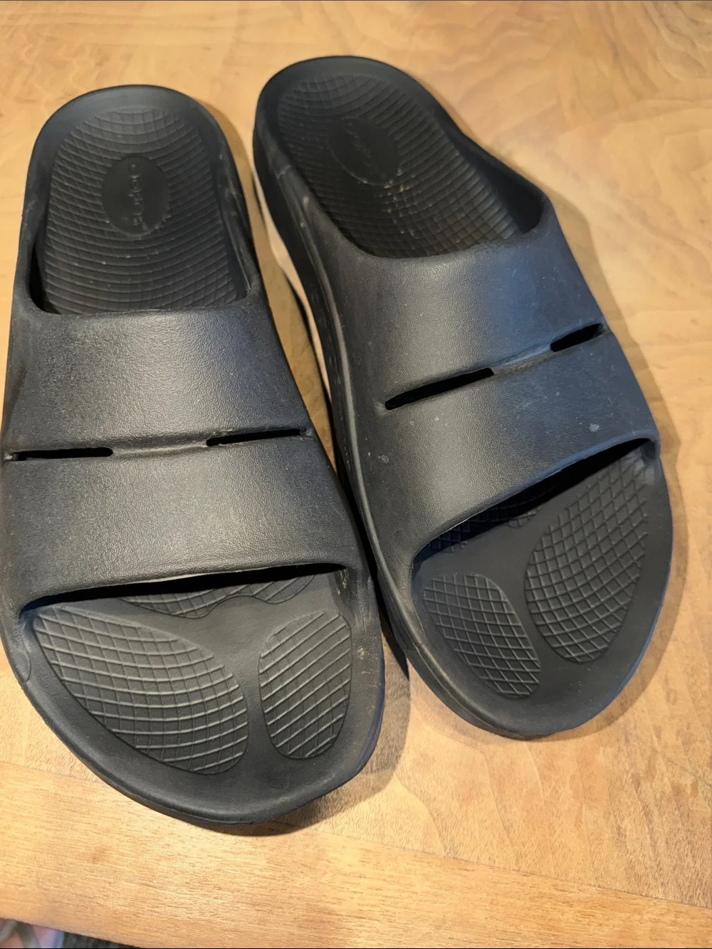 Oofos Ooahh Slides Black Size 13